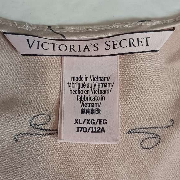 Victoria Secret XL Strappy Pink Sleepwear Pajamas Shirt Tank Top Logo Racerback - Picture 3 of 7